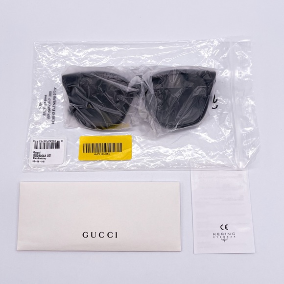 NEW GUCCI GG0800SA 001 BLACK GREY CAT EYE SUNGLASSES GUCCI - Picture 12 of 13